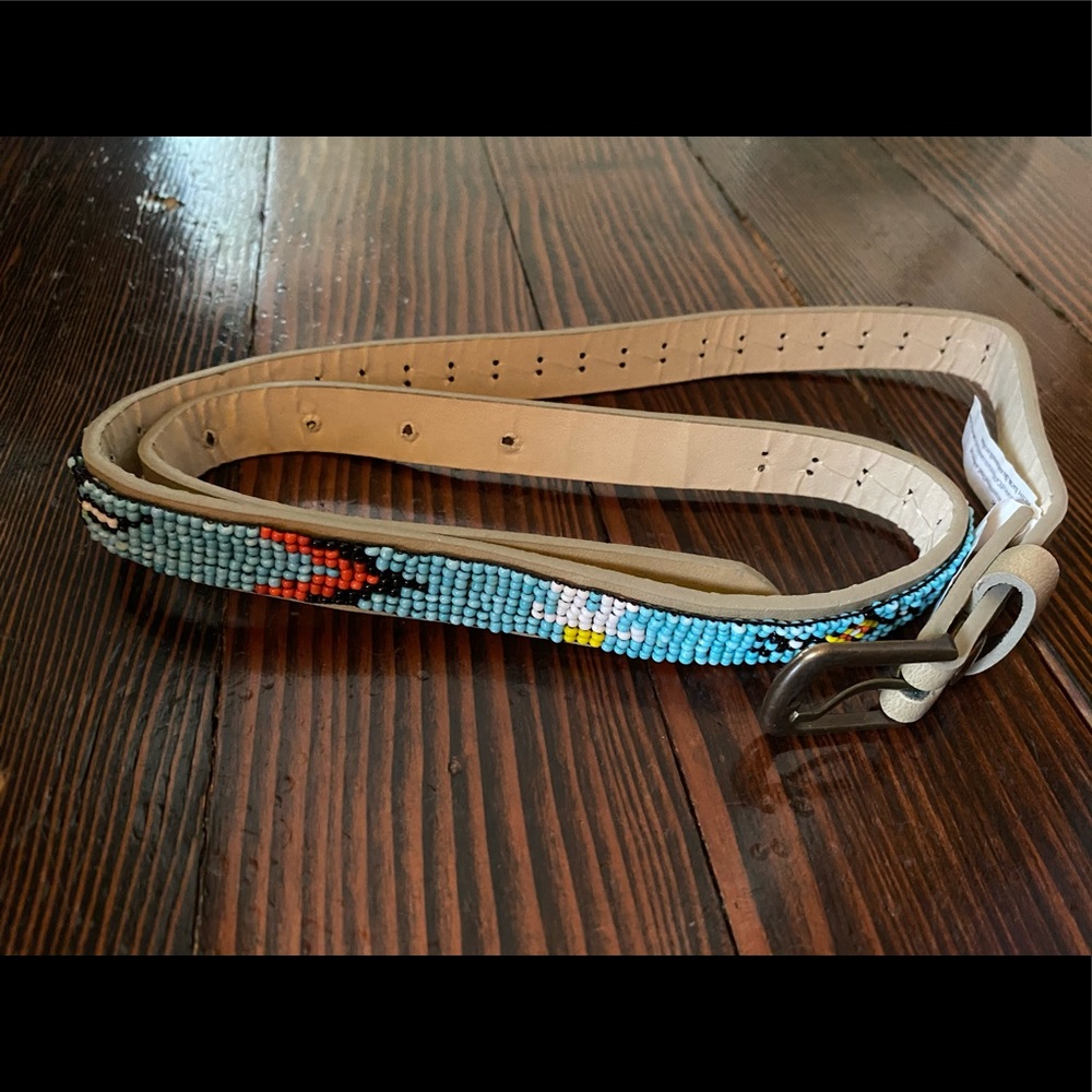 Tribal art Beaded skinny medium boho belts New!